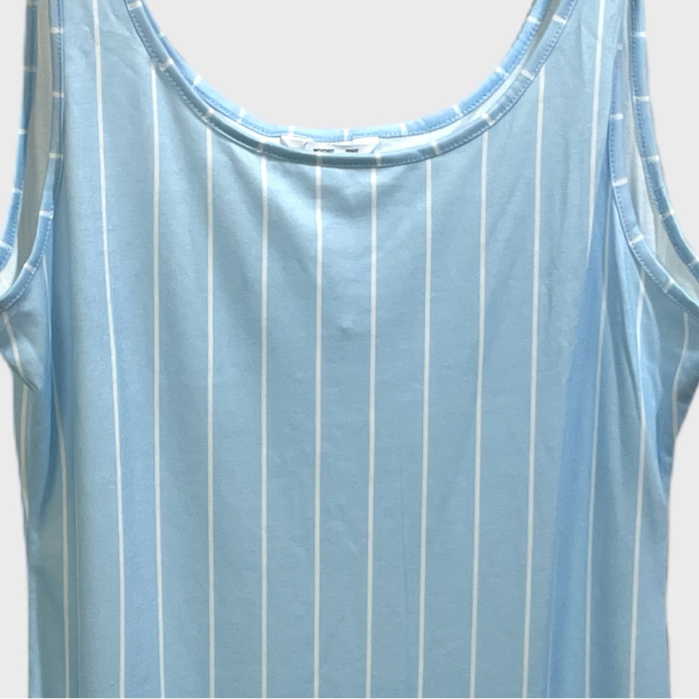 Maternity Blue Stripe Tie Shoulder Size Large - Picture 5 of 9